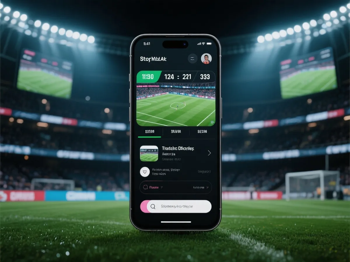 高清賽事直播與比分同步示意圖