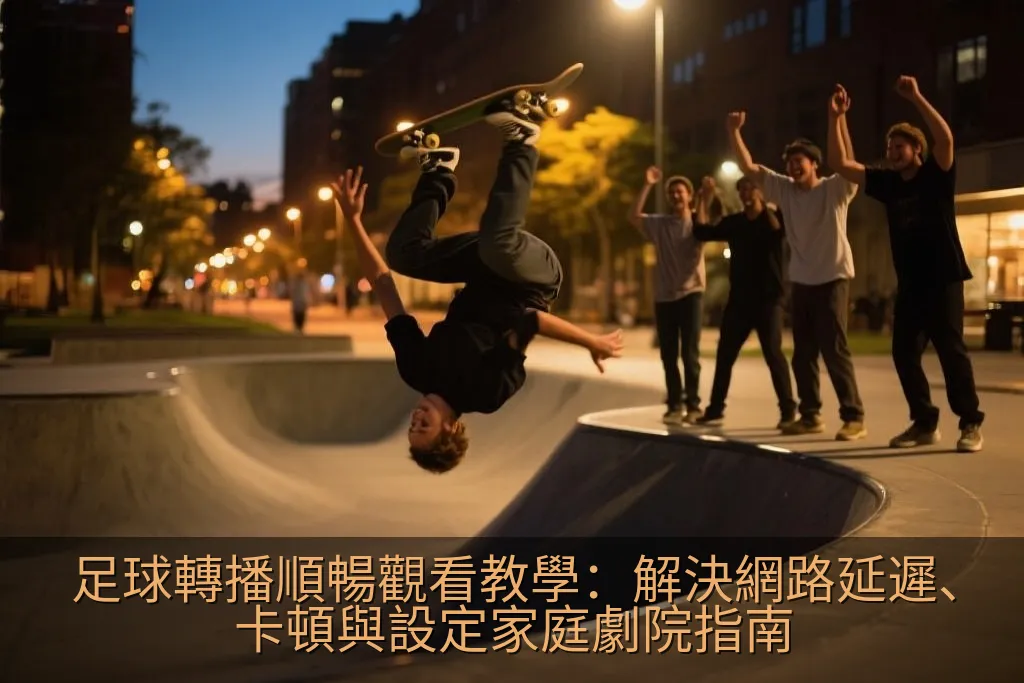 高效能無線路由器在暗色調桌面發出穩定藍光，象徵高速穩定的網路連線